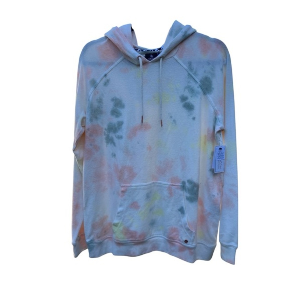 Volcom NWT Women‎ Hoodie M Multi-Color Tie Dye Lounge Pullover